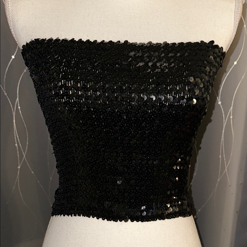 Hugo Buscati Collection Women’s Size 10 Black Sequin Tube Top